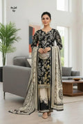 Women's 3Pc Arabic Lawn Printed Suit – Multicolor Unstitched Set